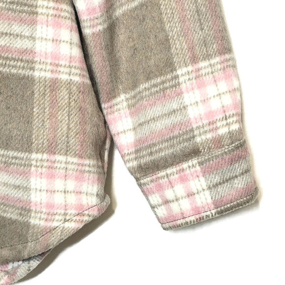 BLANK NYC Plaid Snap Front Cozy Casual Fall Winter Shacket Jacket Size M - Picture 4 of 14